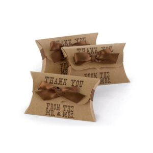 Custom Kraft Paper Gift Pillow Boxes