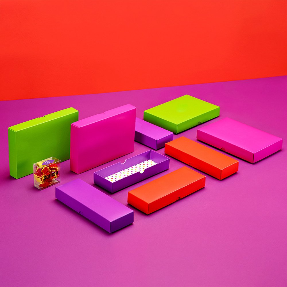 Fluorescent color boxes packaging