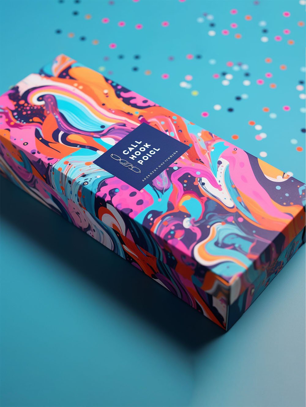 Printed fluorescent color boxes