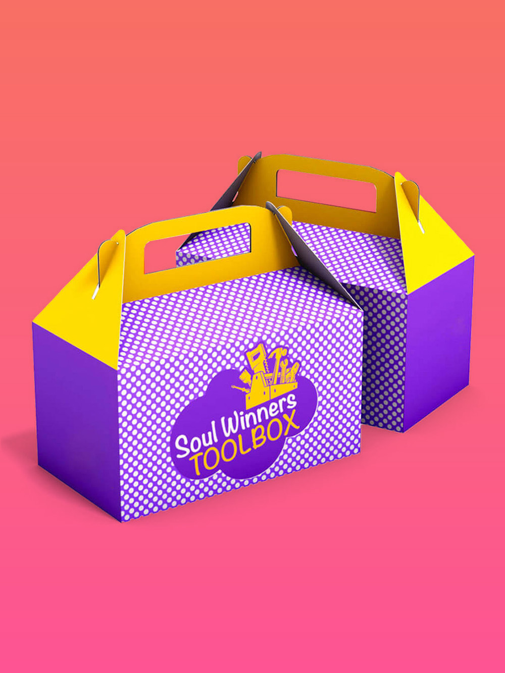 Custom Gable Boxes with Handle for Retail Packaging