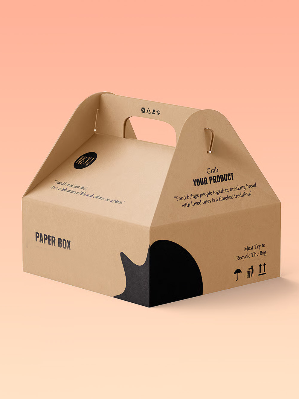 Eco Friendly Custom Gable Boxes for Food Packaging