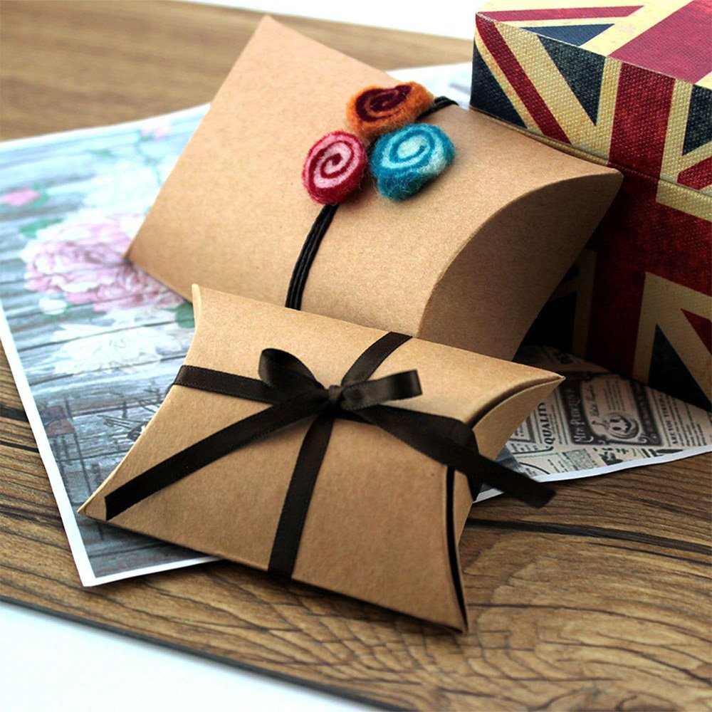 Custom Kraft Paper Pillow Boxes