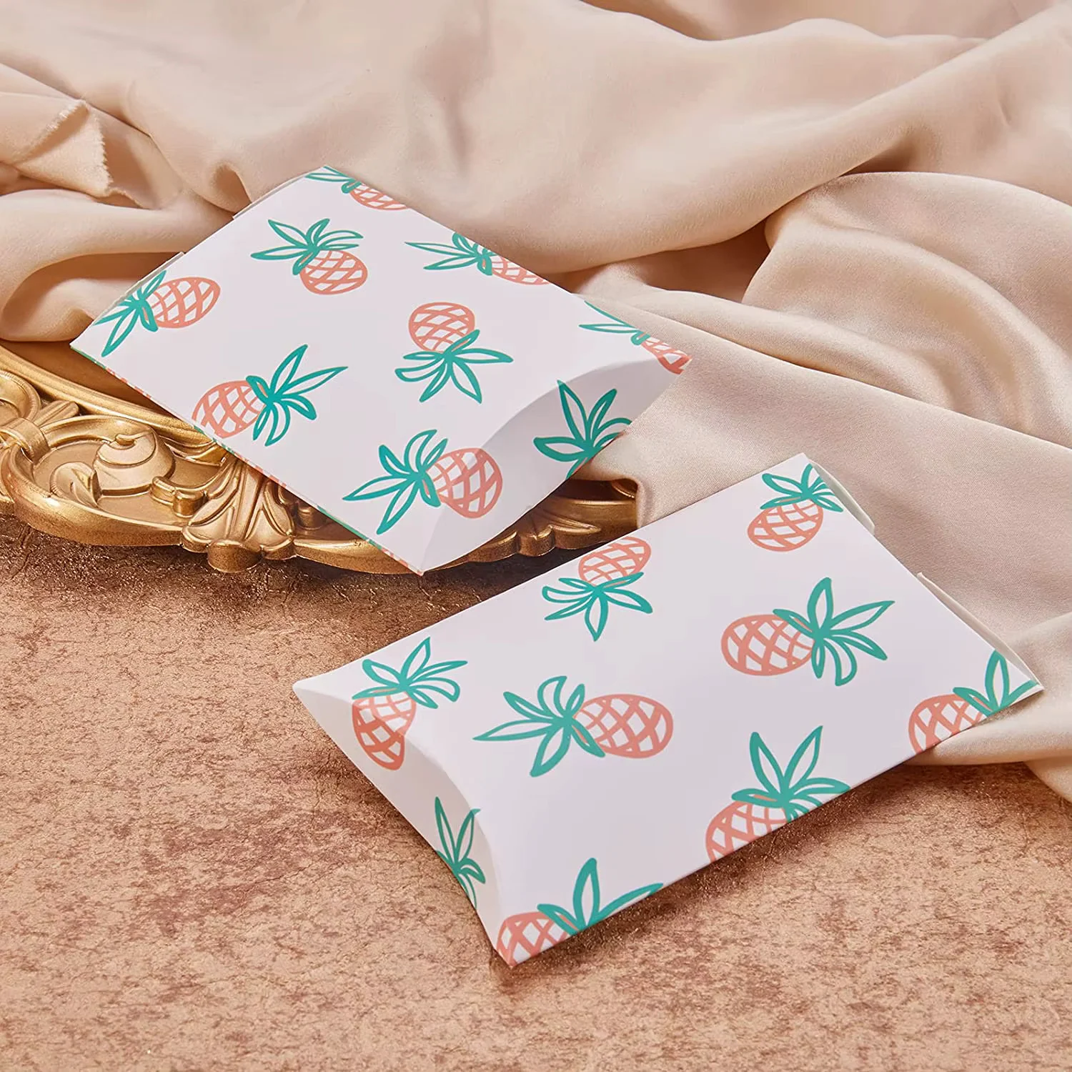 Eco Friendly Kraft Paper Pillow Packaging Box