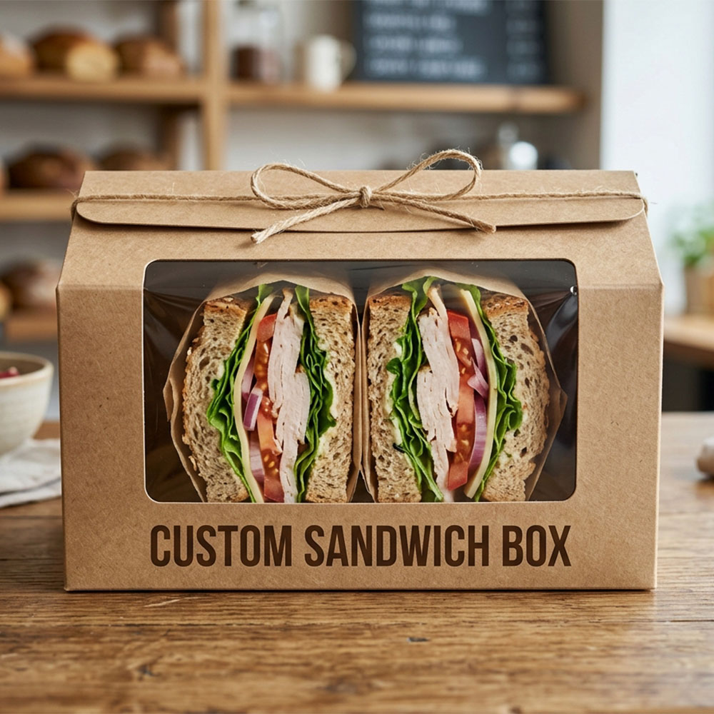 Custom kraft sandwich packaging box