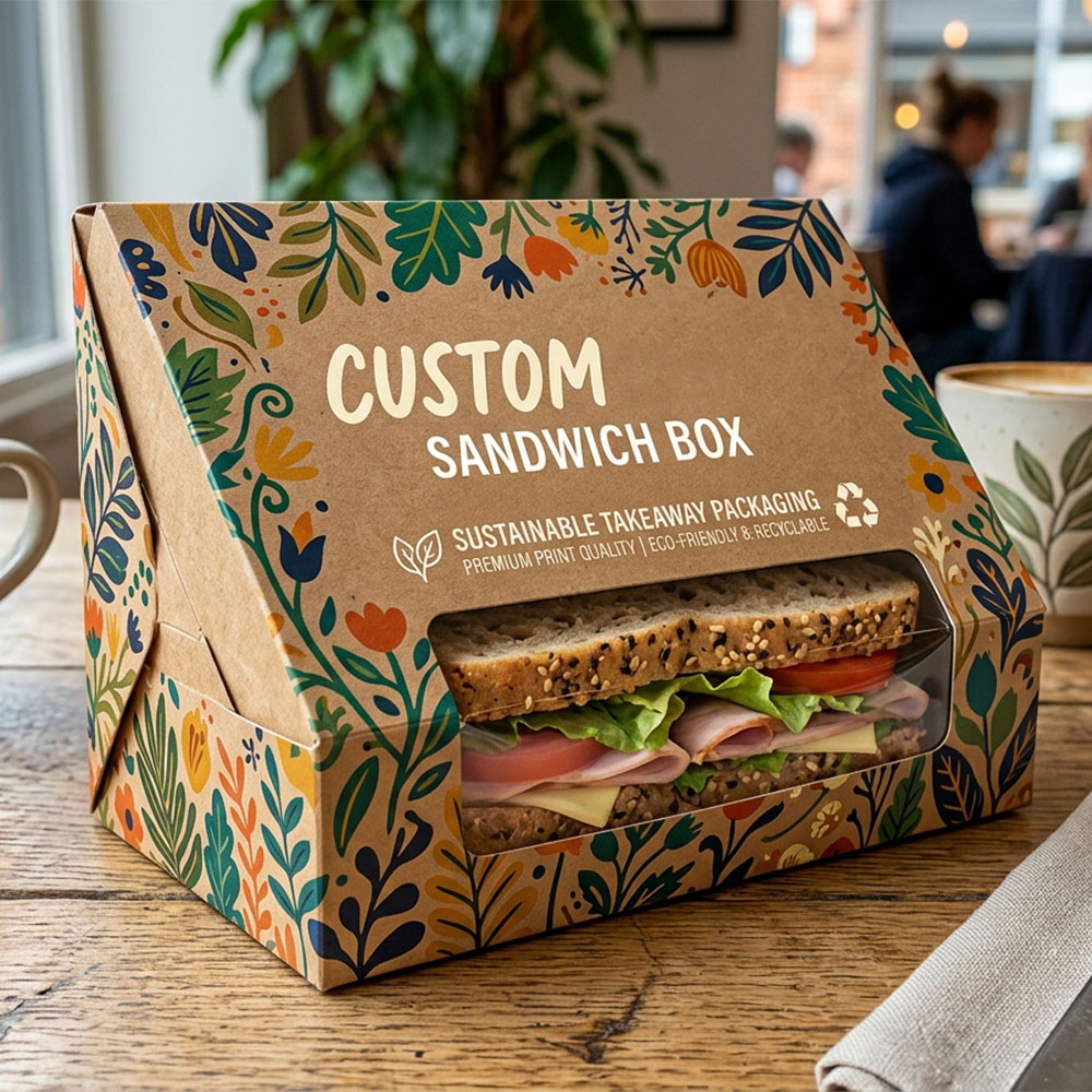Custom kraft sandwich packaging box