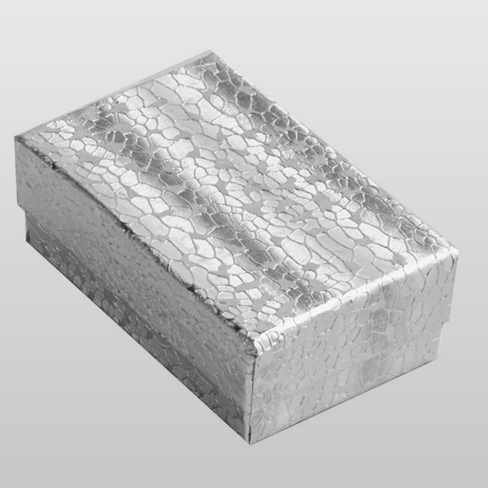 Custom silver foiling packaging boxes with elegant metallic foil finish