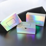Custom silver foiling packaging boxes with elegant metallic foil finish