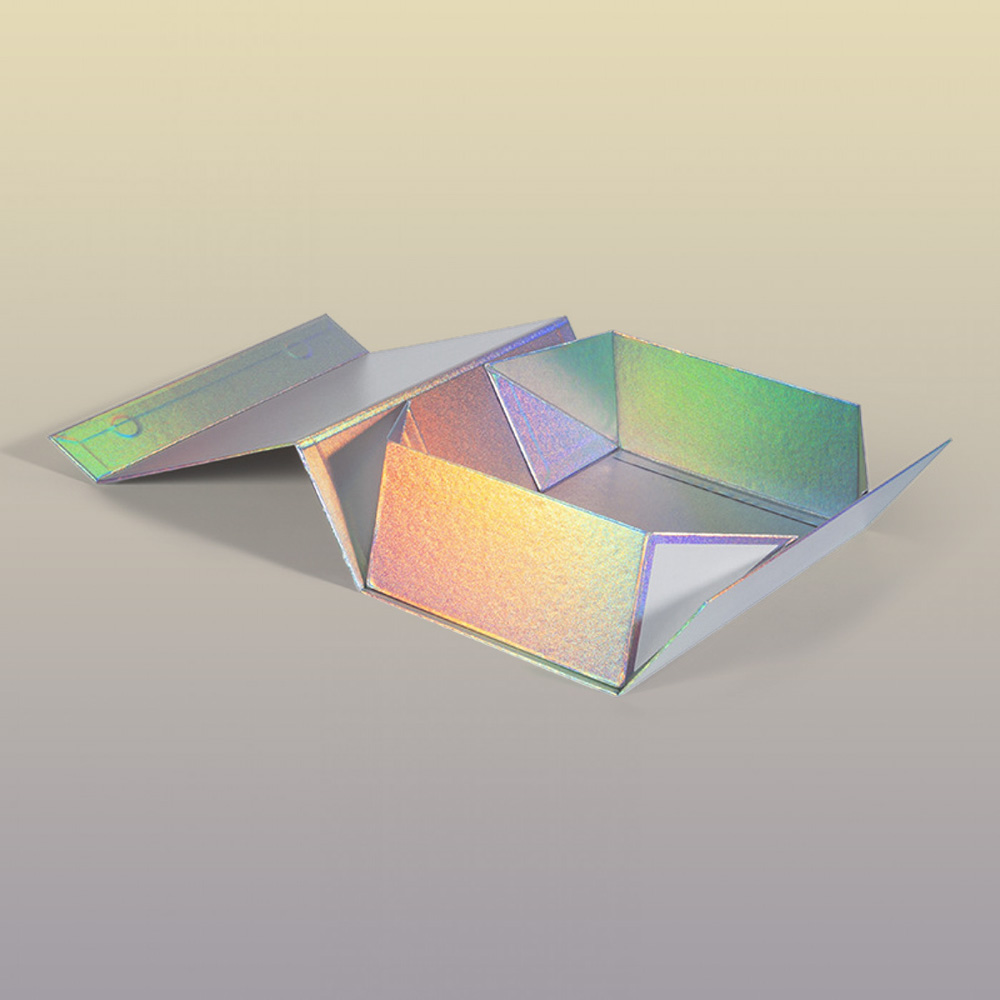 Custom silver foiling packaging boxes with elegant metallic foil finish