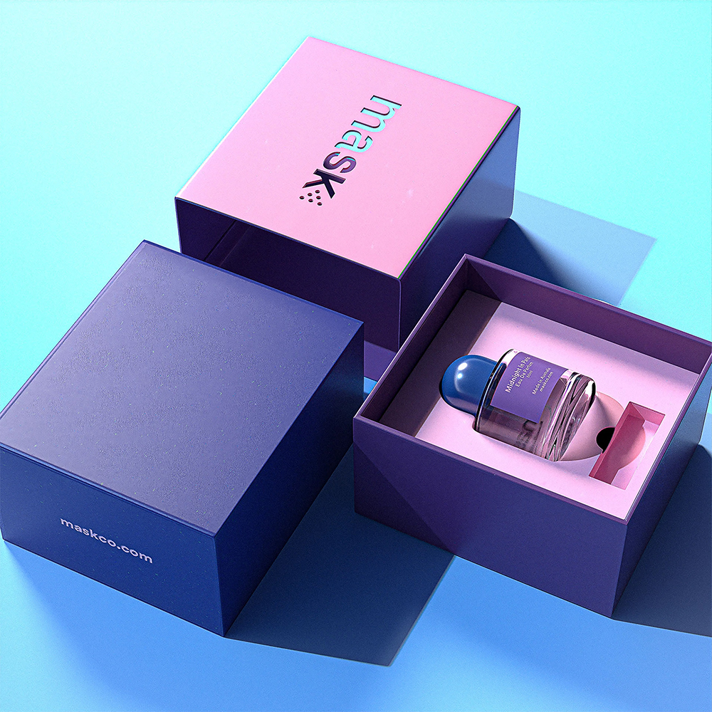 Luxury custom perfume packaging boxes for retail display
