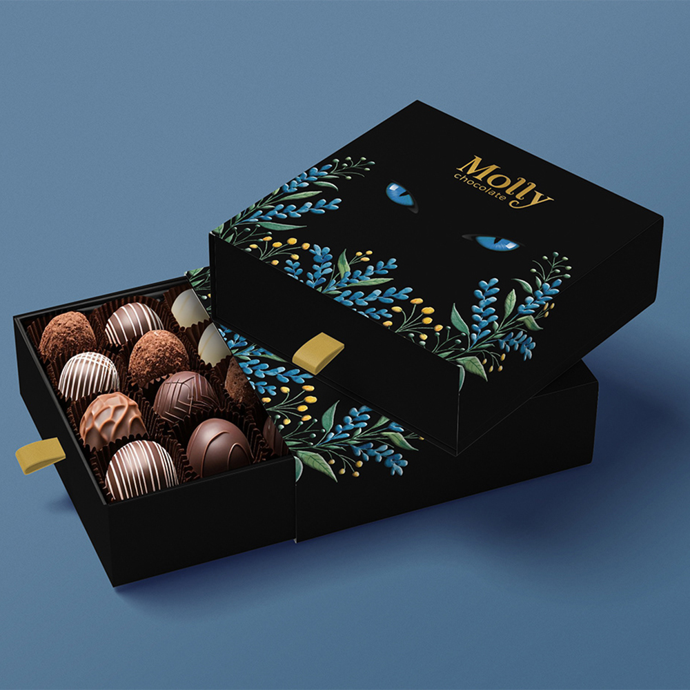 Luxury custom truffle boxes for handmade and gourmet chocolates featuring bespoke sizes, rigid construction and premium finishes