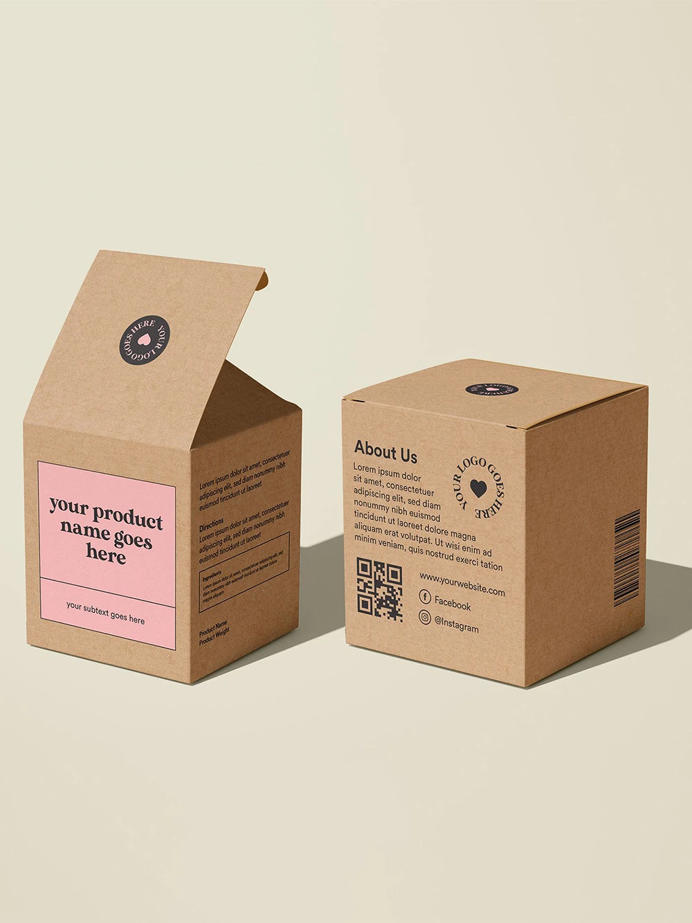 Premium eco friendly tuck packaging boxes