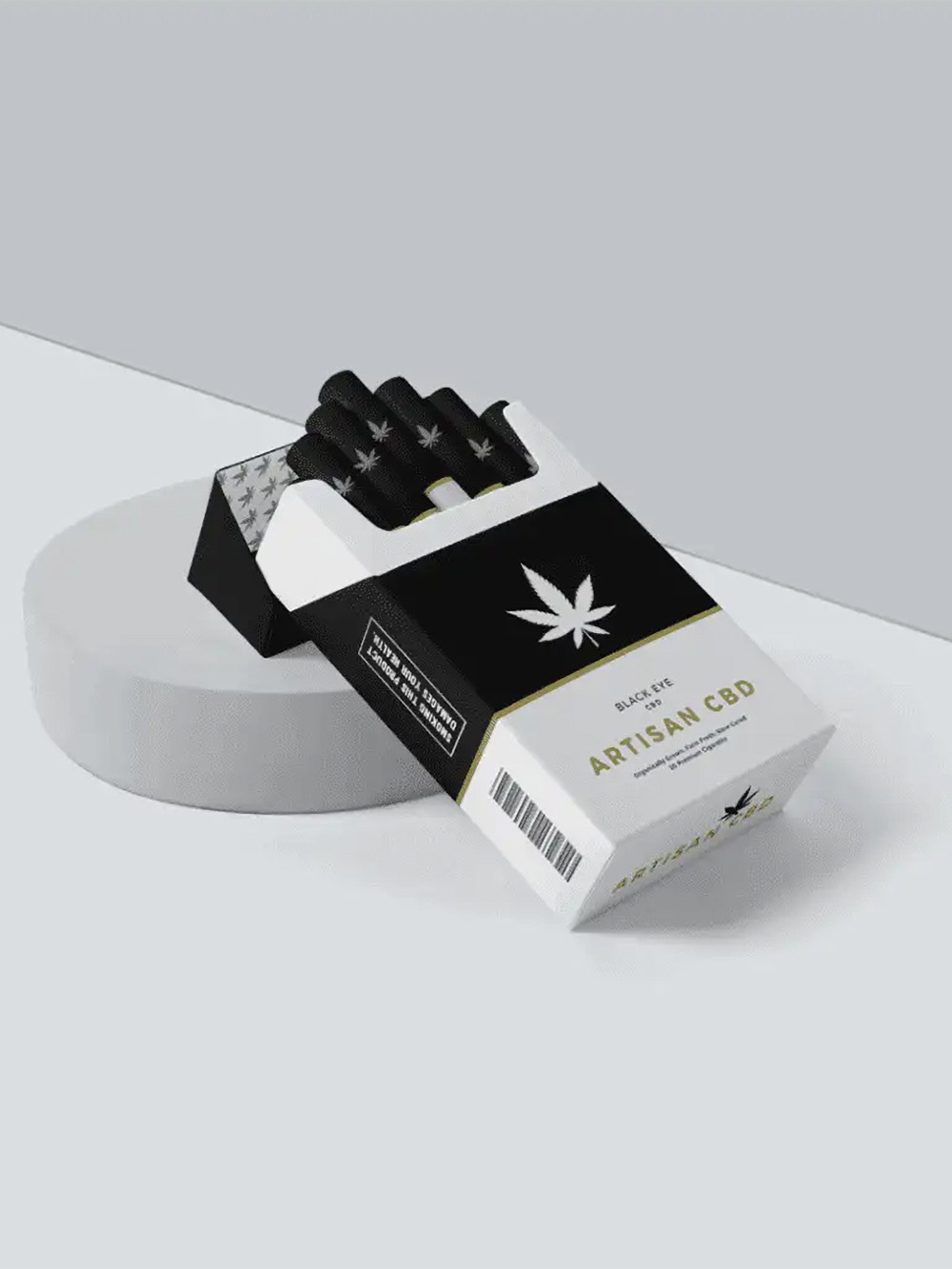 Natural hemp CBD cigarettes in custom CBD cigarette boxes