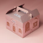 Custom cake boxes with inserts & handles – reinforced bakery packaging designed to protect cakes & desserts during delivery and display