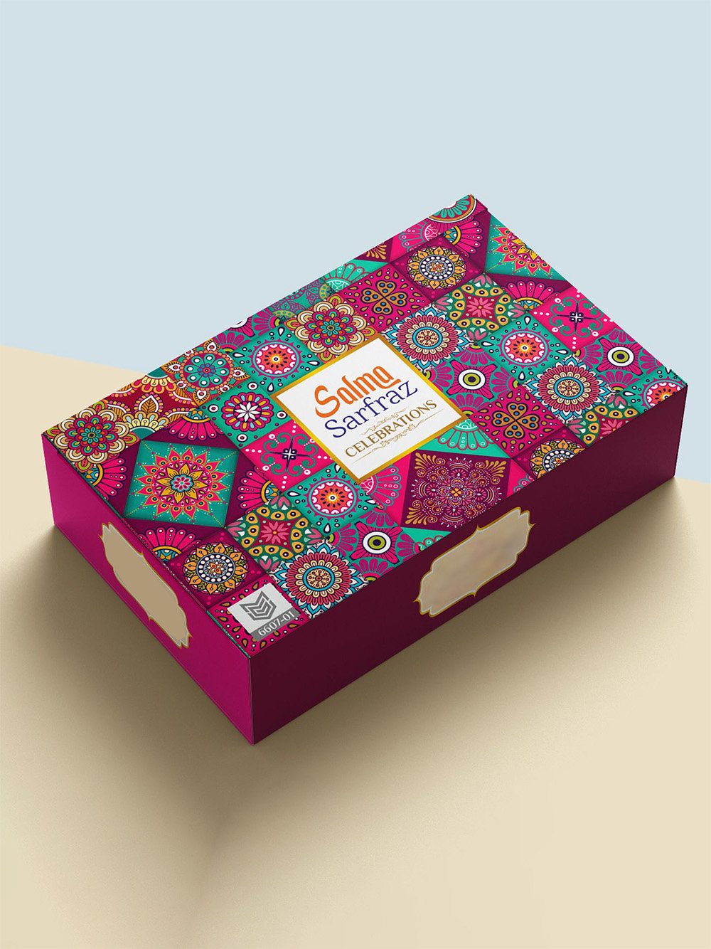 Printed fluorescent color boxes