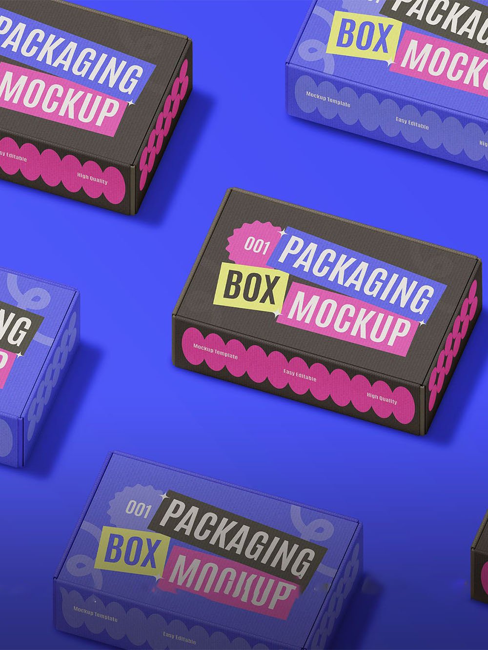 Printed fluorescent color boxes