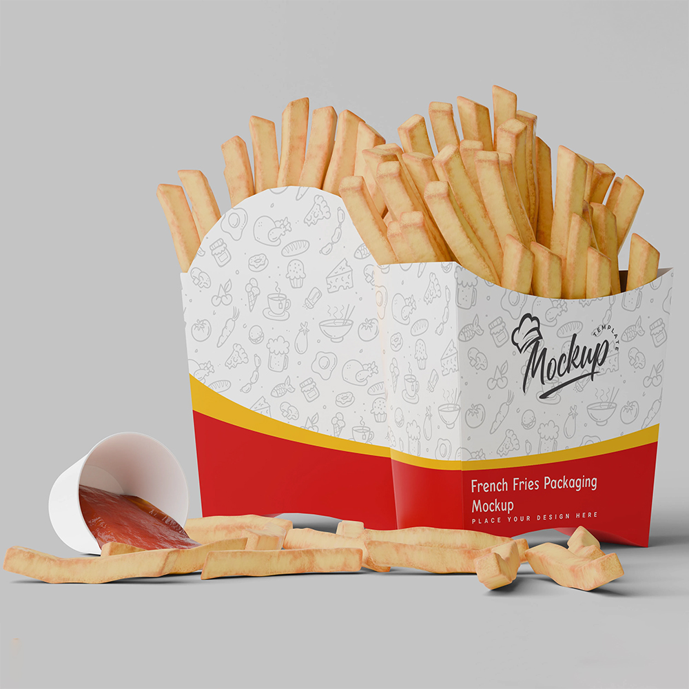 French fry packaging