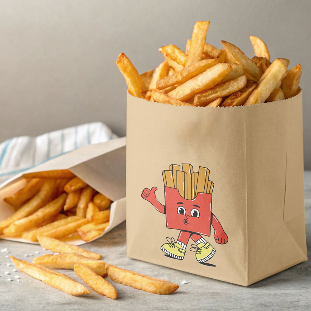 French fry packaging