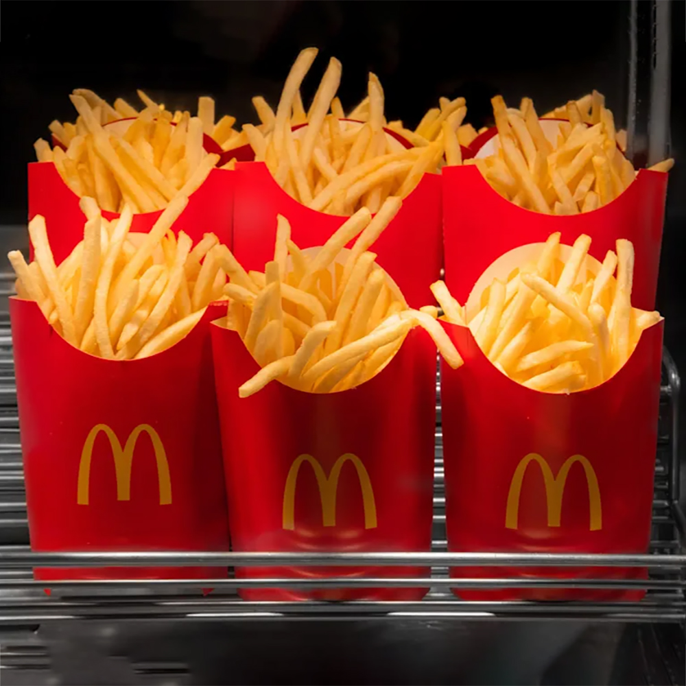 French fry packaging