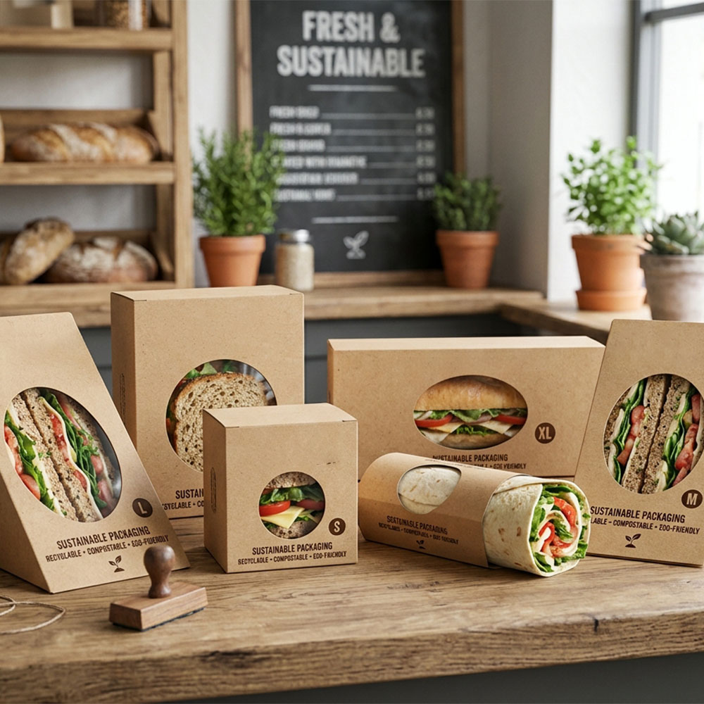Custom Kraft Sandwich Box