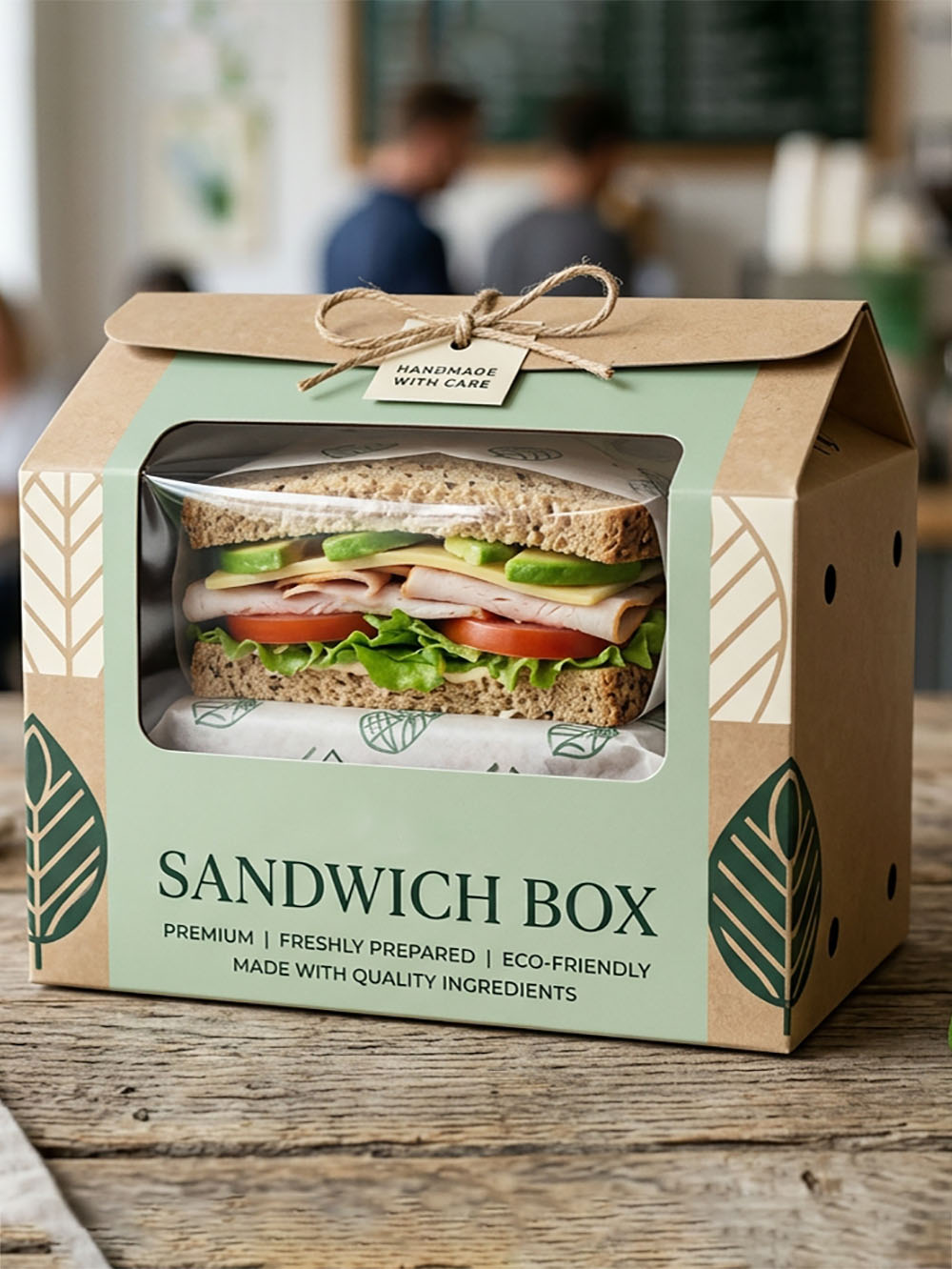 Custom kraft sandwich packaging box