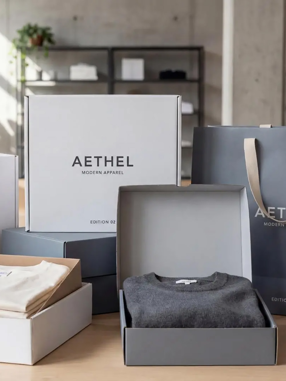 Eco-friendly custom apparel packaging boxes design
