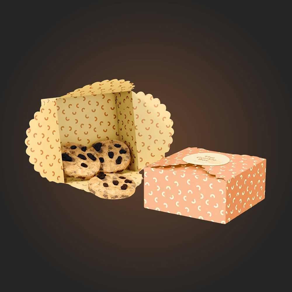 Custom printed cookie boxes with inserts designed to protect soft and baked cookies during delivery and shelf displayCustom printed cookie boxes with inserts designed to protect soft and baked cookies during delivery and shelf display