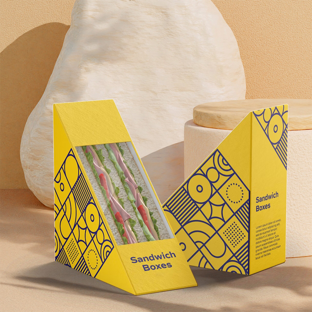 Custom printed sandwich box for food branding