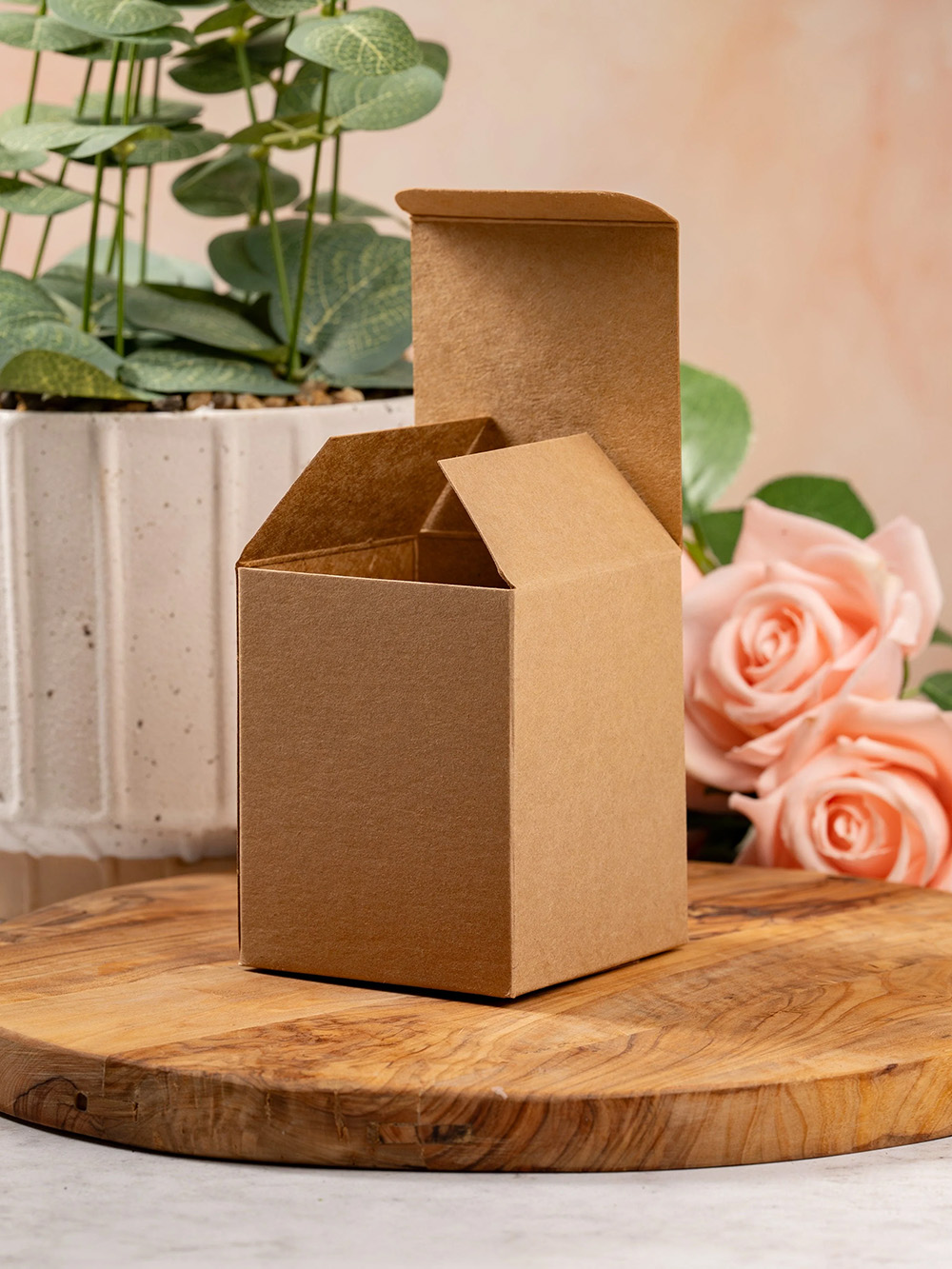 Recyclable kraft tuck packaging boxes for small items