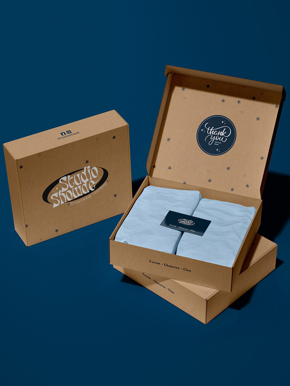 Recyclable kraft tuck packaging boxes for small items
