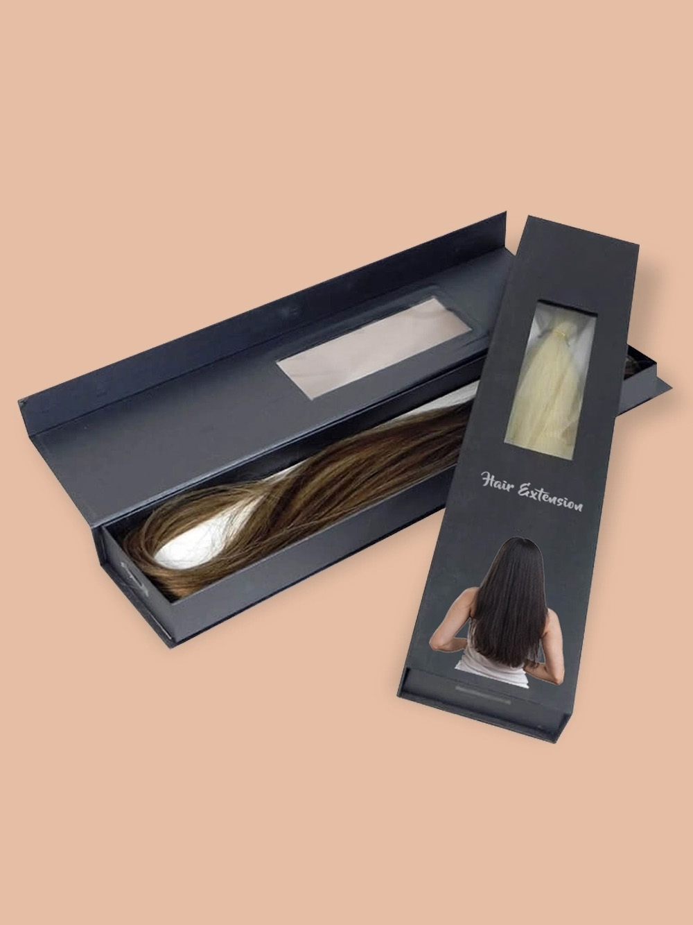 Wholesale custom hair extension boxes for beauty brands