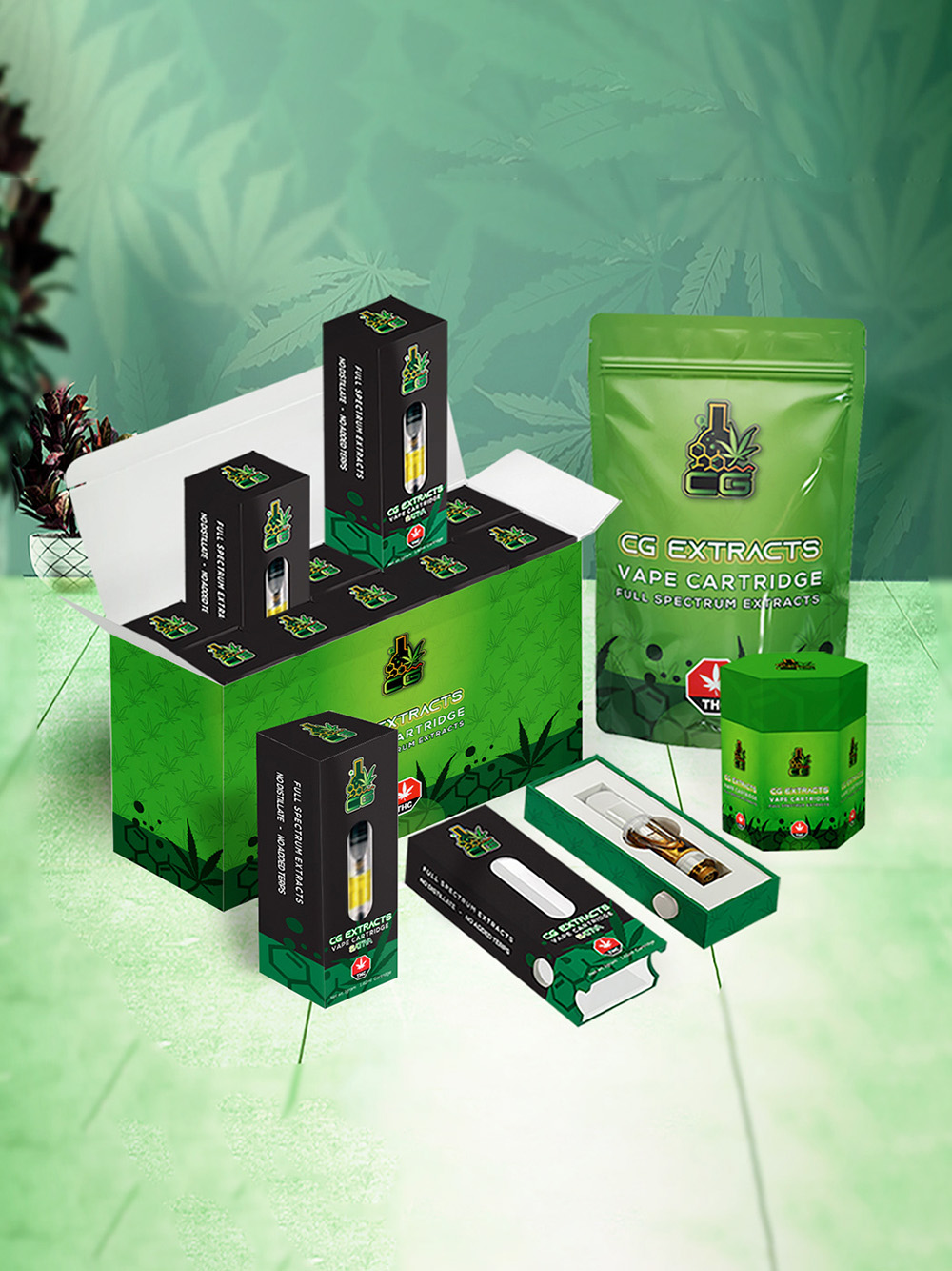 Luxury custom vape cartridge packaging boxes