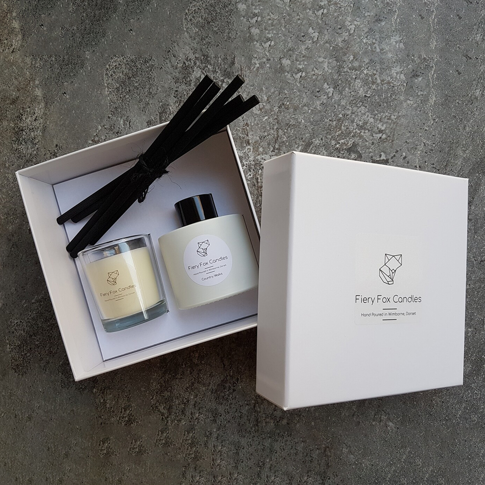 Luxury custom candle rigid boxes for scented candles