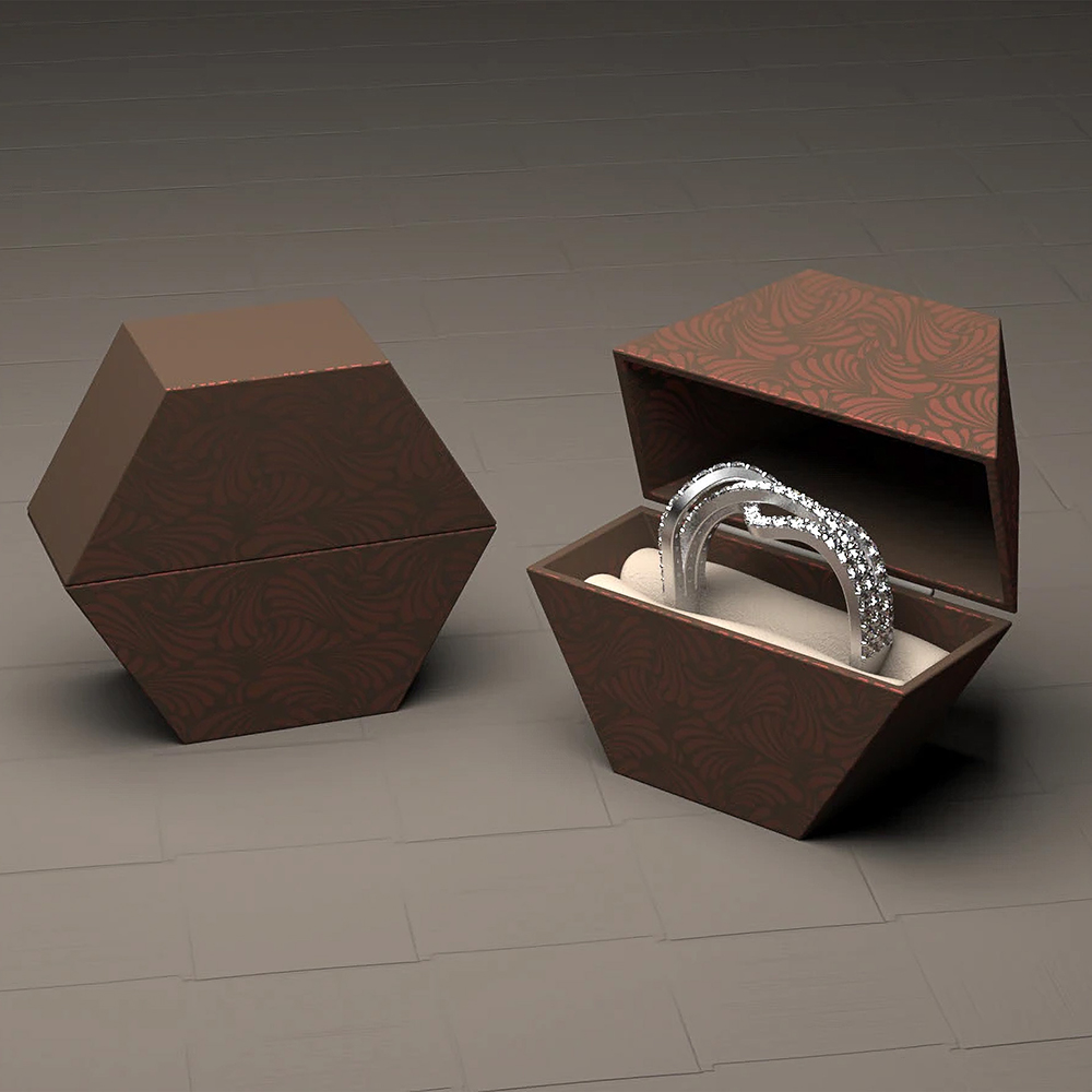 Custom rigid jewelry boxes for necklaces and earrings