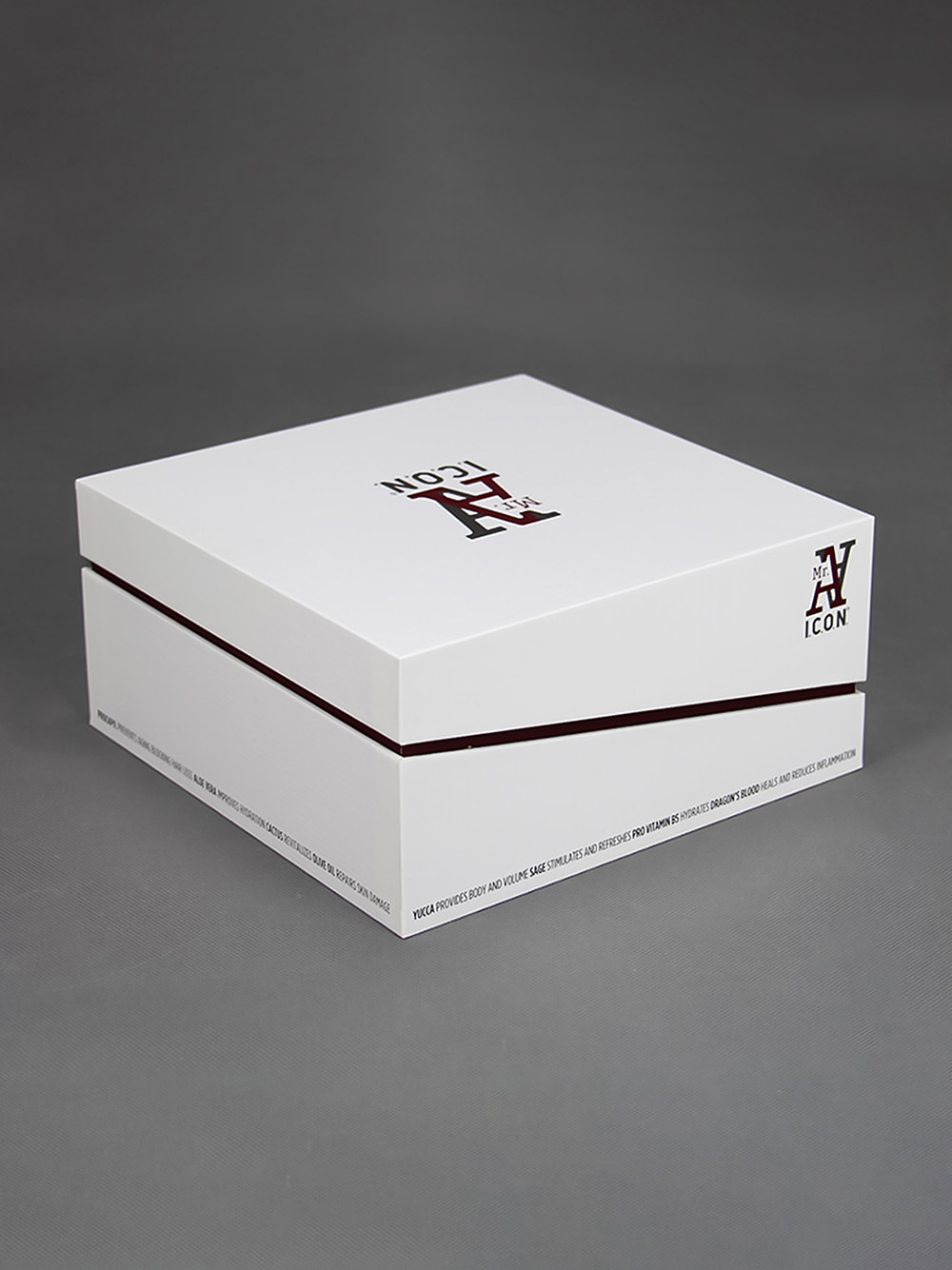 Custom shoulder rigid box with logo and branding