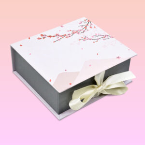 Printed custom book style rigid boxes for retail display