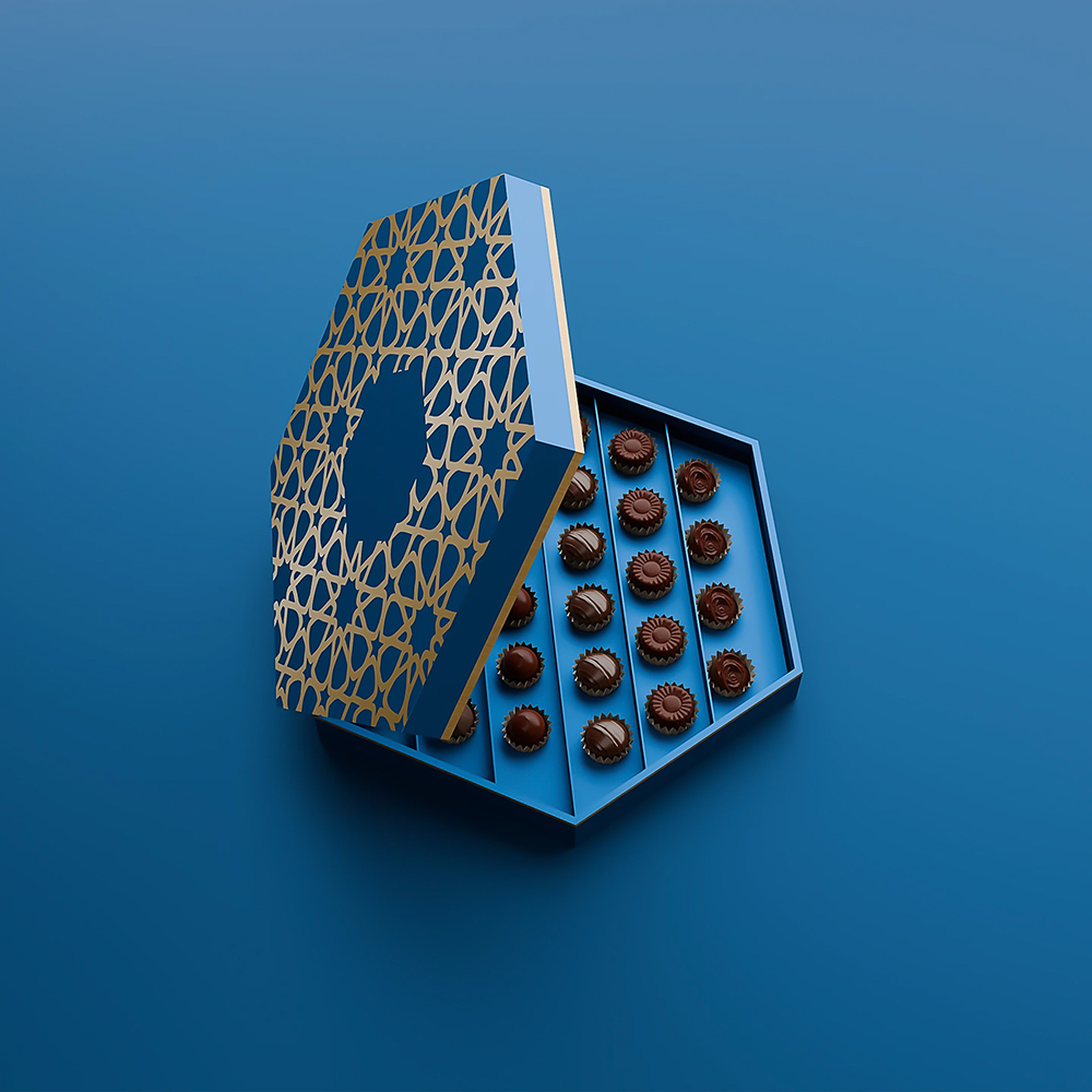 Luxury custom hexagon packaging boxes