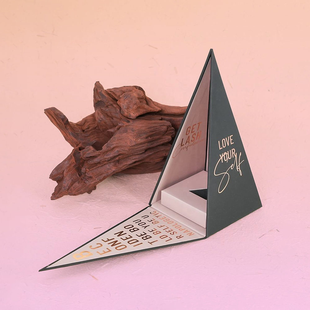Luxury custom triangular packaging boxes
