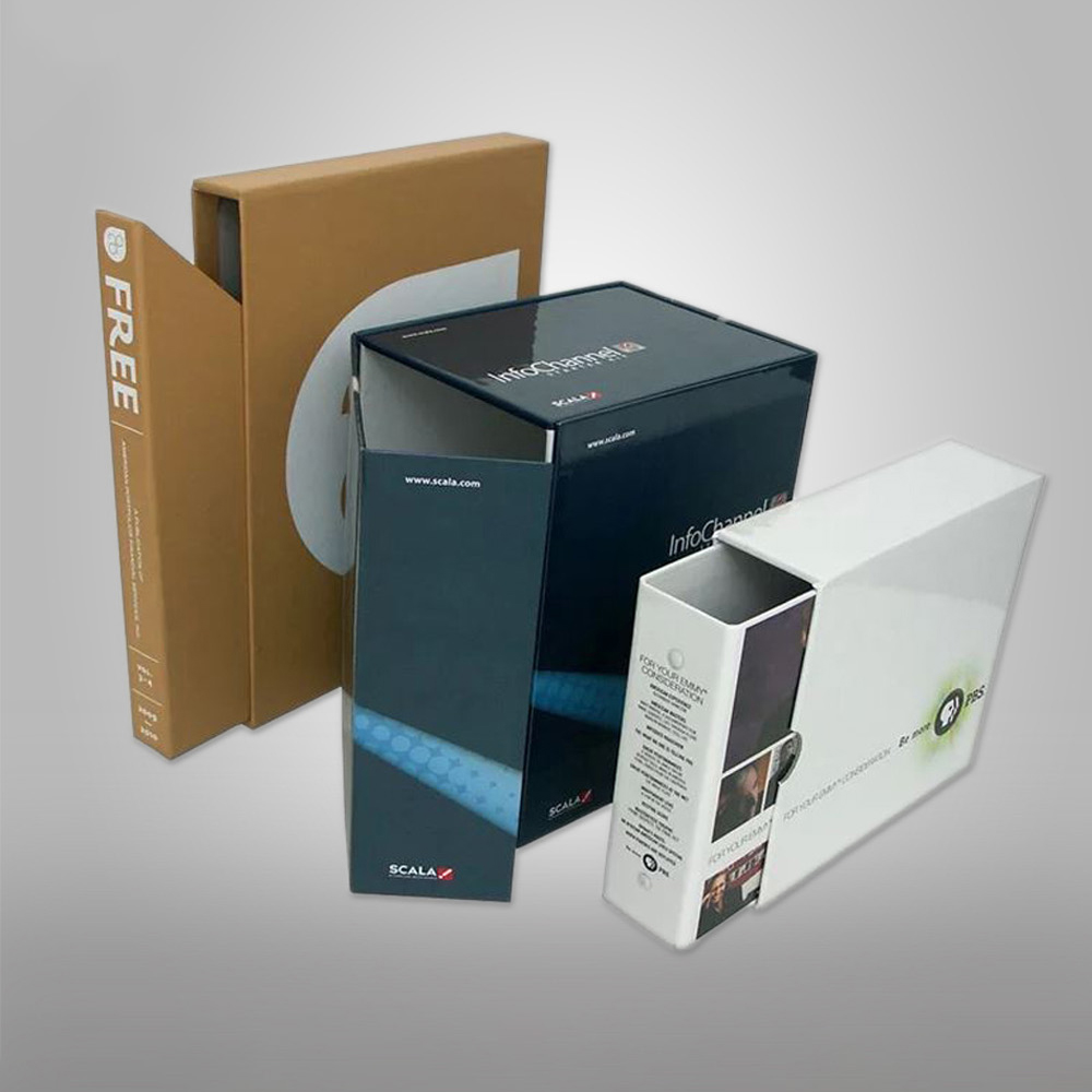 Premium book sleeve rigid boxes with magnetic closure