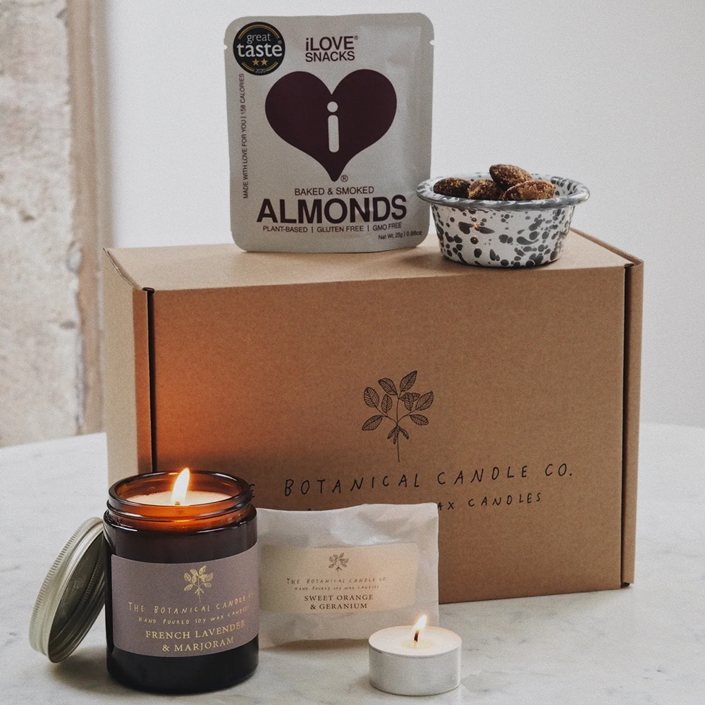 Branded candle subscription packaging boxes for glass jar candles with protective inserts