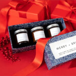 Luxury candle gift sets UK with personalised packaging for birthdays, weddings and corporate gifting