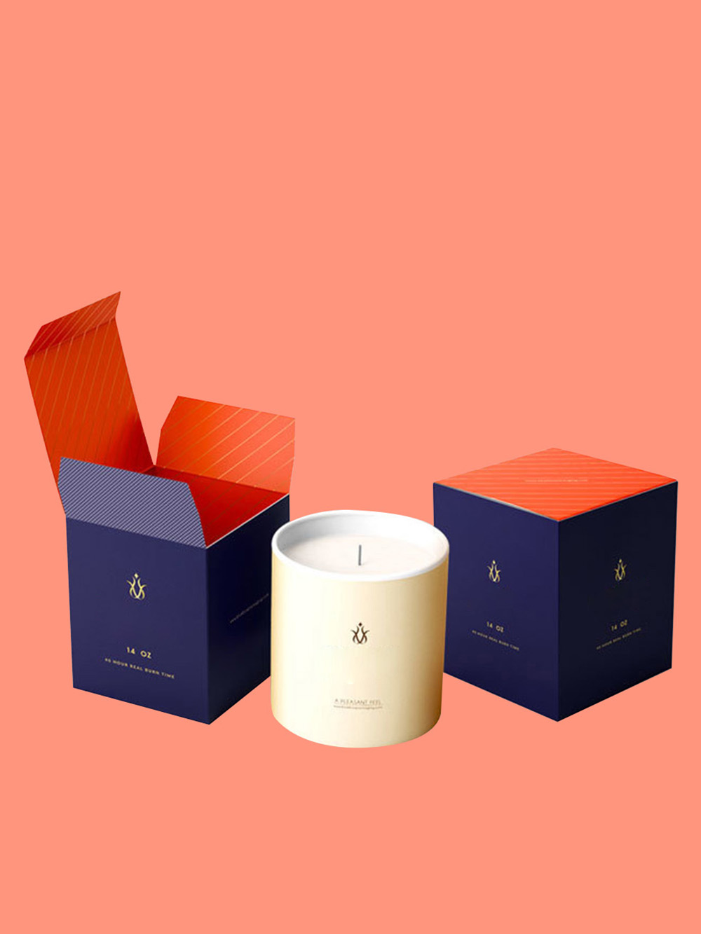 Custom candle jar boxes wholesale UK manufacturer with logo printing and rigid board construction