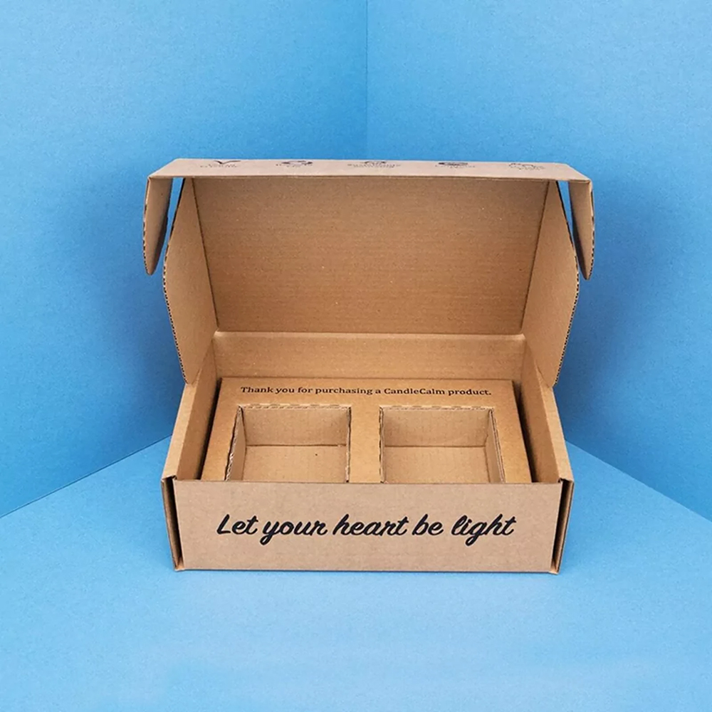 Double wall corrugated candle boxes bulk for UK candle brands needing secure and durable shipping packaging