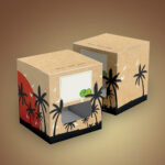 Luxury candle packaging boxes with clear window display