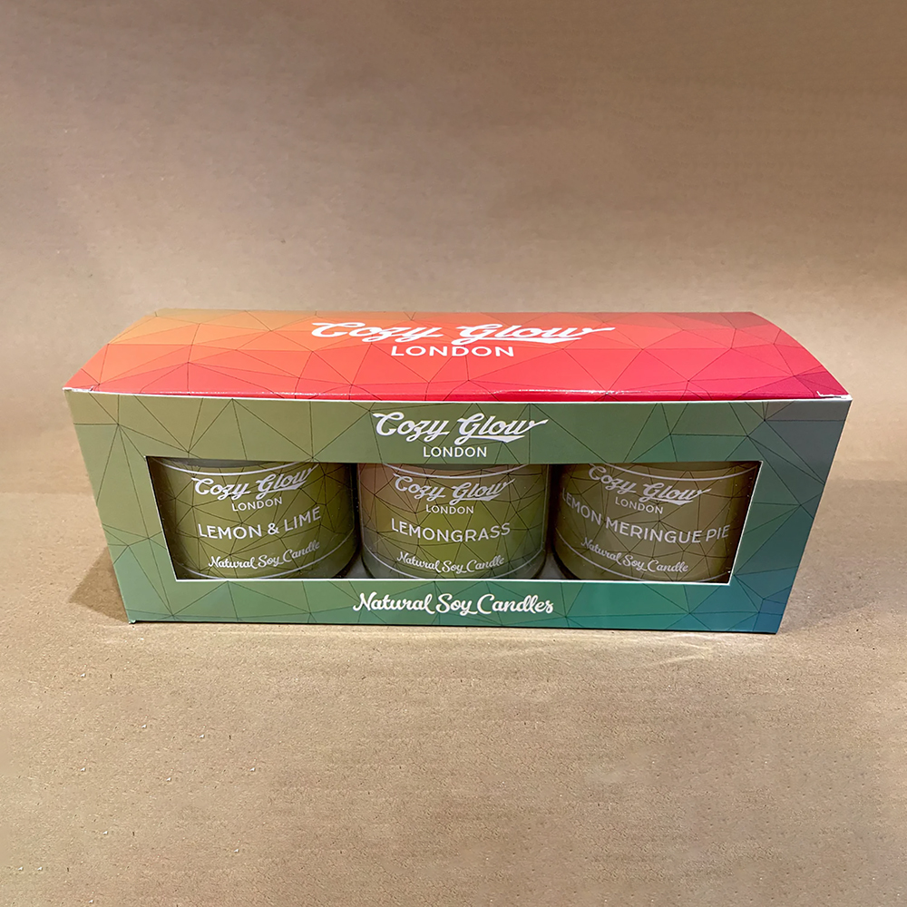 Personalised printed candle boxes with die cut window for premium candle brands and gift collections