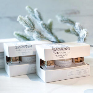 Luxury candle packaging boxes with clear window display