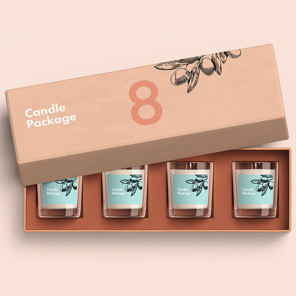 Custom rigid candle boxes with inserts and magnetic closure for high end candle presentation and ecommerce delivery