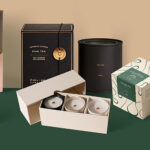 Custom rigid candle boxes with inserts and magnetic closure for high end candle presentation and ecommerce delivery