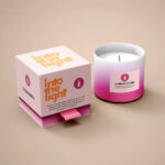 Luxury candle rigid gift boxes with custom inserts and soft touch lamination for premium collections