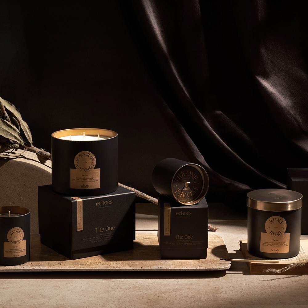 Luxury candle rigid gift boxes with custom inserts and soft touch lamination for premium collections