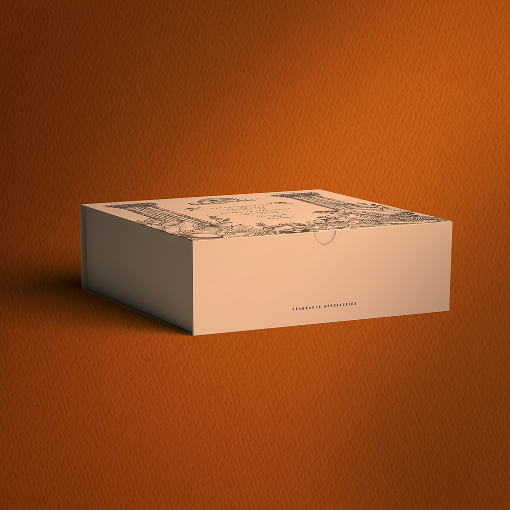 Luxury candle rigid gift boxes with custom inserts and soft touch lamination for premium collections